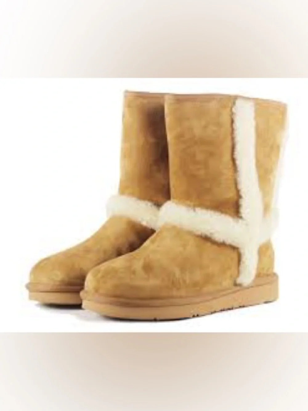UGG Chestnut Suede Shearling Mid-Calf Boots